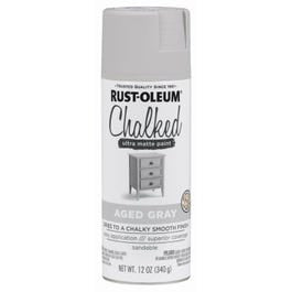 Chalked Spray Paint, Ultra Matte, Aged Gray, 12-oz.