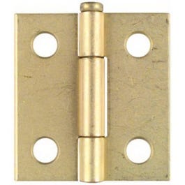 2-Pk., 1.5-In. Narrow Hinges, Light-Duty, Dull Brass