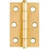 2-Pk., 2.5-In. Narrow Hinges, Light-Duty, Dull Brass