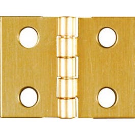 4-Pk., .75 x 1-In. Broad Hinges, Light-Duty, Brass