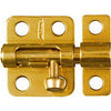 Door Barrel Bolt, Bright Brass, 2-In.