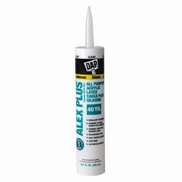 Alex Plus Acrylic Latex Caulk, Clear, 10.1-oz.