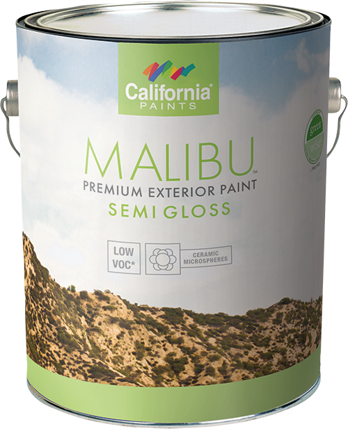 California Products Malibu Premium Exterior Paint Semi Gloss Neutral Base - 1 Gallon