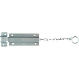 Door Chain Bolt, Zinc, 6-In.