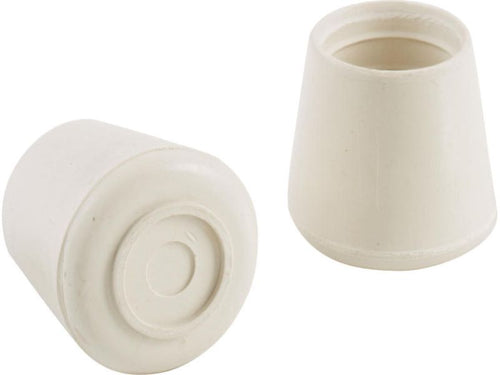 Shepherd Hardware 1-Inch Inside Diameter Rubber Leg Tips, 4-Pack, White