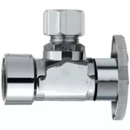 Plumb Pak Quarter Turn Angle Valve, Chrome, 1/2