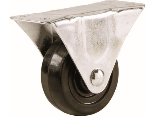 Shepherd Hardware 3-Inch Soft Rubber Rigid Plate Caster, 175-lb Load Capacity