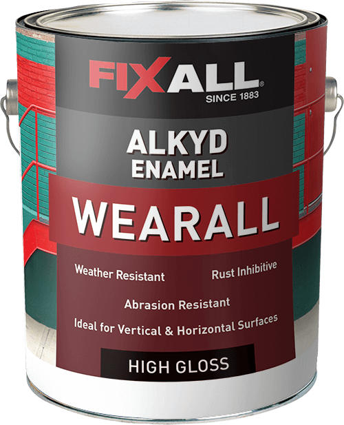 FixAll Wearall Alkyd Enamel High-Gloss Green - 1 Gallon