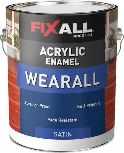 FixAll  Wearall Acrylic Enamel Satin Olde Towne Red - 1 Gallon