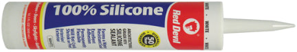 9.8OZ PURE WHITE 100% SILICONE SEALANT CA