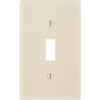 Leviton 1-Gang Plastic Toggle Switch Wall Plate, Ivory