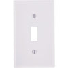 Leviton 1-Gang Plastic Toggle Switch Wall Plate, White