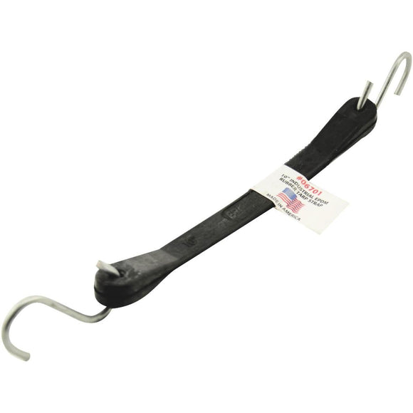 Erickson 13 In. Hook-to-Hook Black Industrial EDPM Rubber Tarp Strap