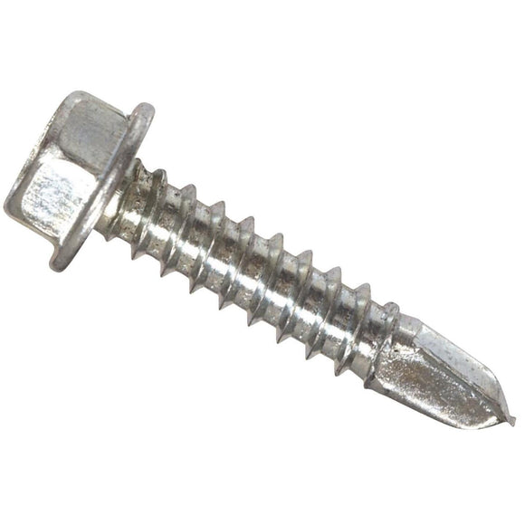 Hillman #8 - 18 x 1 In. Hex Washer Head Self-Drilling Sheet Metal Screw (100 Ct.)