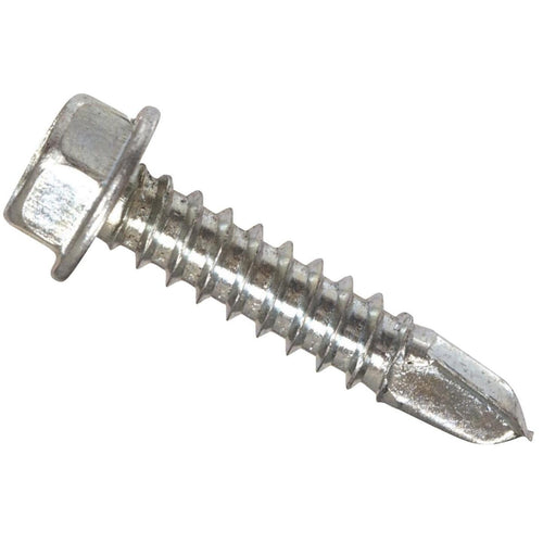 Hillman #12 - 14 x 1-1/2 In. Hex Washer Head Self-Drilling Sheet Metal Screw (100 Ct.)