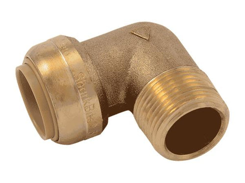 Sharkbite Brass Push Male Adapter Elbow 3/4 in. x 3/4 in. MNPT