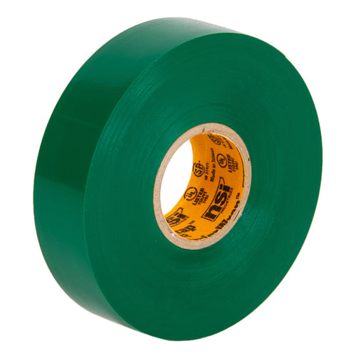 NSI Industries WW-732-GN WarriorWrap Premium Medium 3/4 in. x 66 ft. 7 mil Vinyl Electrical Tape, Green