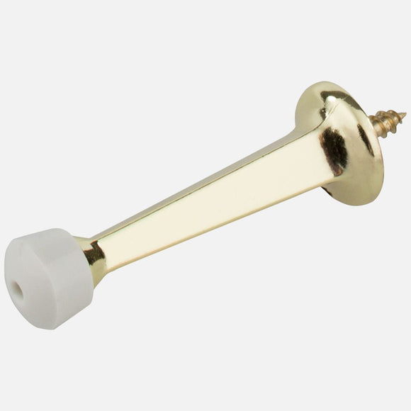 Kasaware Rigid Door Stop, 2-pack Polished Brass Finish