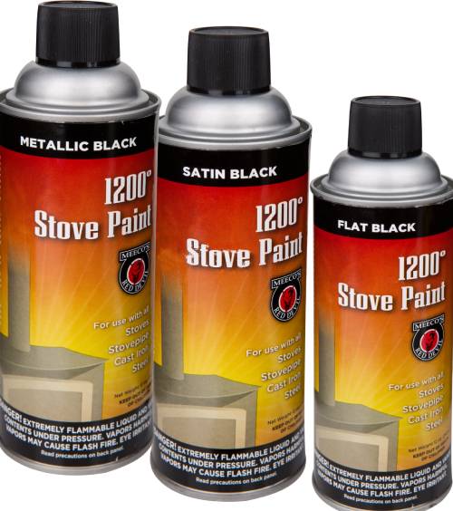 Meeco's Red Devil Aerosol High Temp Stove Paint 12 Oz. Flat Black